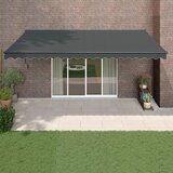 vidaXL Zložljiva tenda antracitna 5x3 m blago in aluminij Cene