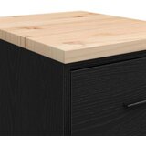  Garažni ormar za odlaganje crni 40x51x85 cm masivne borovine | shoptok.hr