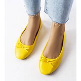 Gemre Yellow ballet flats decorated with a bow Vaillancour | shoptok.hr