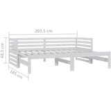  Dnevni ležaj na izvlačenje 2 x (90 x 200) cm bijeli od borovine | shoptok.hr