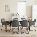  Trpezarijske stolice 6 pcs Baršun Tamnosiva 55 x 50 x 84 cm Cene
