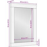 Kupaonsko ogledalo 50 x 70 x 2,5 cm masivno drvo manga i staklo | shoptok.hr