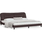  Posteljni okvir z LED lučkami temno rjav 200x200 cm blago, (21111602) | Shoptok.si