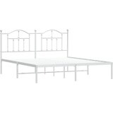  Metalni okvir za krevet s uzglavljem bijeli 180x200 cm | shoptok.hr