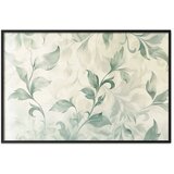  Plakat - Watercolor Green-Beige Leaves 30x21 Crni okvir | shoptok.hr