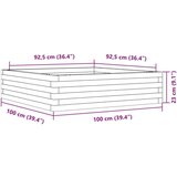  Vrtno cvetlično korito 100x100x23 cm trdna borovina | Shoptok.si