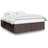 Maison Chic Posteljni okvir - Dvoposteljna postelja - Zakonska postelja brez vzmetnice temno rjav 200x200 cm blago-J4354, (21766591) | Shoptok.si