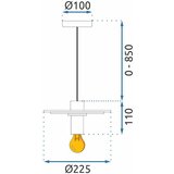 Toolight lampa viseća APP1213-1CP gold | shoptok.hr