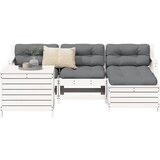 vidaXL 5-dijelni set vrtnih sofa bijeli od masivne borovine Cijene