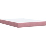  Krevet s oprugama i madracem ružičasti 140x190 cm baršunasti | shoptok.hr