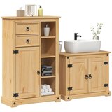 vidaXL 2-dijelni set kupaonskog namještaja Corona masivna borovina | shoptok.hr