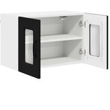 vidaXL Stenska kuhinjska omarica Črna 60 x 31 x 40 cm Konstruiran les | Shoptok.si