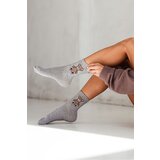 Milena Women's Cotton Socks With Bear Gray | shoptok.hr