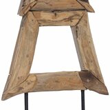 Božićno drvce s stalakom Smeđa 120 cm Masivna tikovina | shoptok.hr