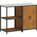 vidaXL Kuhinjski set za pohranu s policom s pohranom s vratima Podesiva 2 pcs Rđa 120 x 50 x 92 cm | shoptok.hr