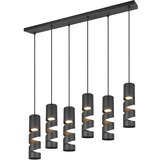 Trio Leuchten Moderne hanglamp zwart 6-lichts - Stream | Shoptok.si