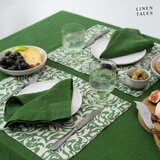 Linen Tales Lanen pogrinjek 35x45 cm Evergreen Damask – | Shoptok.si