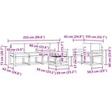  Set vanjskih sofa 7 kom. Prirodna i bež | shoptok.hr