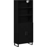 vidaXL visoki ormar crni hrast 69,5x34x180 cm inženjersko drvo | shoptok.hr