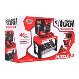  Dječji set alata s postoljem i 46 elemenata - -crno/crveni | shoptok.hr