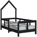  Za dječji krevet crni 70 x 140 cm od masivne borovine | shoptok.hr