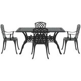  Set od 3 Crna Lijevani Aluminij 150x90x72 cm Izdržljivo | shoptok.hr