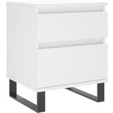 Maison Chic Nočna omarica - Nočna miza bela 40x35x50 cm inženirski les, (21689774) | Shoptok.si