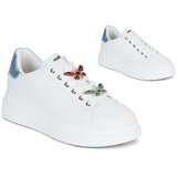Exé Shoes Nizke superge 66-61EX11-PU-WHITE-BLUE Bela Cene