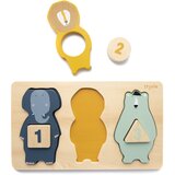 Trixie lesena sestavljanka s številkami in živalmi | Shoptok.si