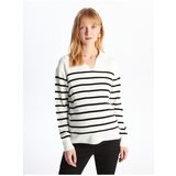 LC Waikiki Polo Neck Striped Long Sleeve Maternity Knitwear Sweater | Shoptok.si