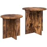  Set pomoćnih stolića 2 pcs Dimljeni Hrast Konstrukcijsko drvo | shoptok.hr