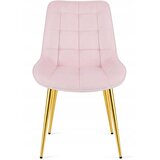  BERA stolica - svijetlo ružičasti baršun / zlatne noge x 2 | shoptok.hr