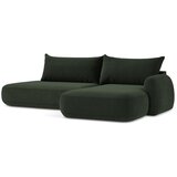 Makamii Tamno zelena sklopiva kutna garnitura (s desnim kutom/s ležaljkom) Hale – | shoptok.hr