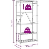 vidaXL Stalak za odjeću s policama 80x40x175 cm od bambusa | shoptok.hr