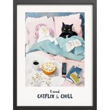 Styler Tiskana slika s okvirom 30x40 cm Catflix – | shoptok.hr