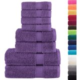 vidaXL Komplet brisač iz bombaža 8-delni SOLUND vijolična 600 gsm | Shoptok.si