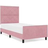 vidaXL Roza Velur Postelja 100x200 cm, (22049140) | Shoptok.si