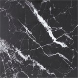 Stolna ploča crna 80 x 80 cm 6 mm staklena s mramornim uzorkom | shoptok.hr