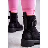 Boto Women's Lace-up Suede Flat Heel Boots Black Firmina | Shoptok.si