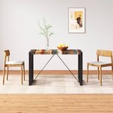  Blagovaonski stol od masivnog obnovljenog drva 120 cm - Crna 120 x 60 x 76 cm 1 masivno obnovljeno drvo Cijene