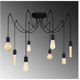 Opviq Vislica KABLUNI crna, metal, 126 x 126 cm, visina 102 cm, podesvia visiana, 6 x E27 40 W, Kabluni - MR - 929 | shoptok.hr
