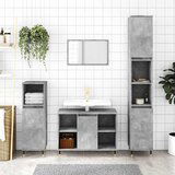 Maison Chic Kopalniška omarica - Kopalniški kabinet betonsko siva 80x33x60 cm inženirski les, (21794600) | Shoptok.si