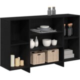 vidaXL Strani šal s polico Črni hrast 120 x 30 x 75 cm Konstruiran les | Shoptok.si