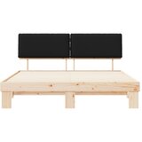  Krevetni okvir s tapiciranim uzglavljem Crna 180 x 200 cm | shoptok.hr