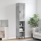 The Living Store Visoka omara betonsko siva 34,5x34x180 cm inženirski les - Visoka Omarica, (21657309) Cene