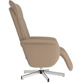  Naslonjač od umjetne kože s osloncem za noge boja cappuccina | shoptok.hr