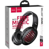 hoco. Slušalice bežične / žične, Bluetooth, mikrofon, 8h rada - W23 Brilliant Black | shoptok.hr