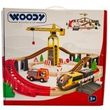  Drvena igračka set vlak s kranom | shoptok.hr