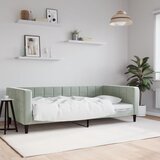  Dnevni krevet svjetlosivi 100 x 200 cm baršunasti | shoptok.hr