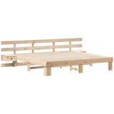  Krevetna konstrukcija Smeđa 180 x 200 cm Čvrsto borovo drvo Bež | Shoptok.si